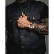 Costello Indigo Blue Denim Collared Vest - Rebel Reaper Clothing Company