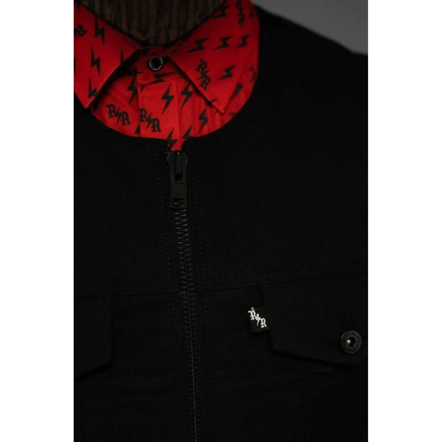 Covert Black Denim Vest | Collarless Standard Length - Rebel Reaper Clothing Company