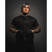 Dog Town Black Denim Collarless Vest - Short Torso *In-Store Only* - Rebel Reaper Clothing Company