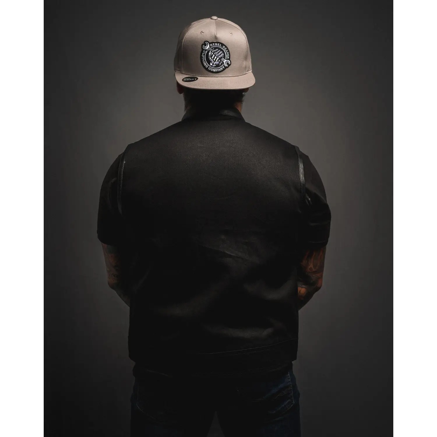 Dog Town Collared Black Denim Vest - Rebel Reaper Clothing Company