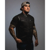 Dog Town Collared Black Denim Vest - Rebel Reaper Clothing Company