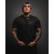 Dog Town Collared Black Denim Vest - Rebel Reaper Clothing Company