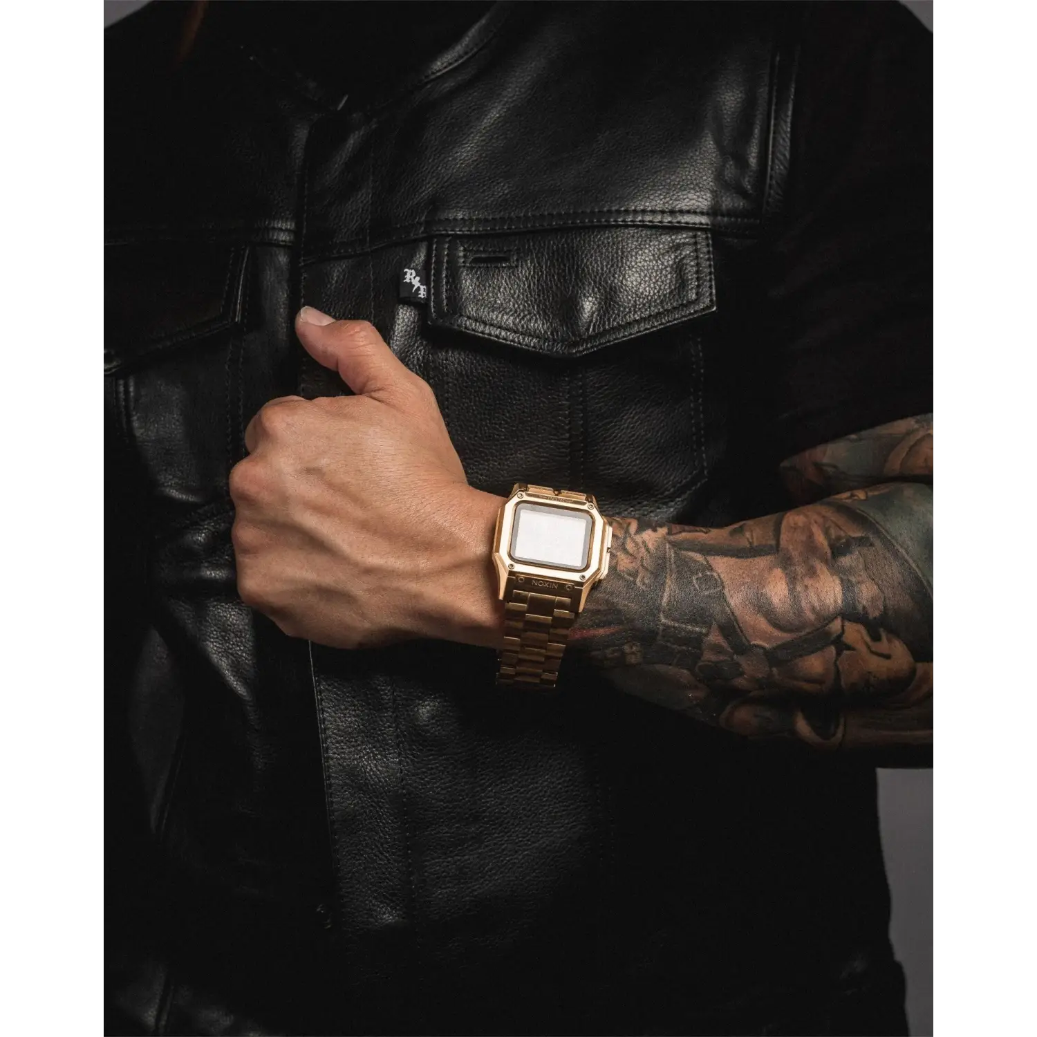 Eastwood Black Leather Vest - Collared - Rebel Reaper Clothing Company