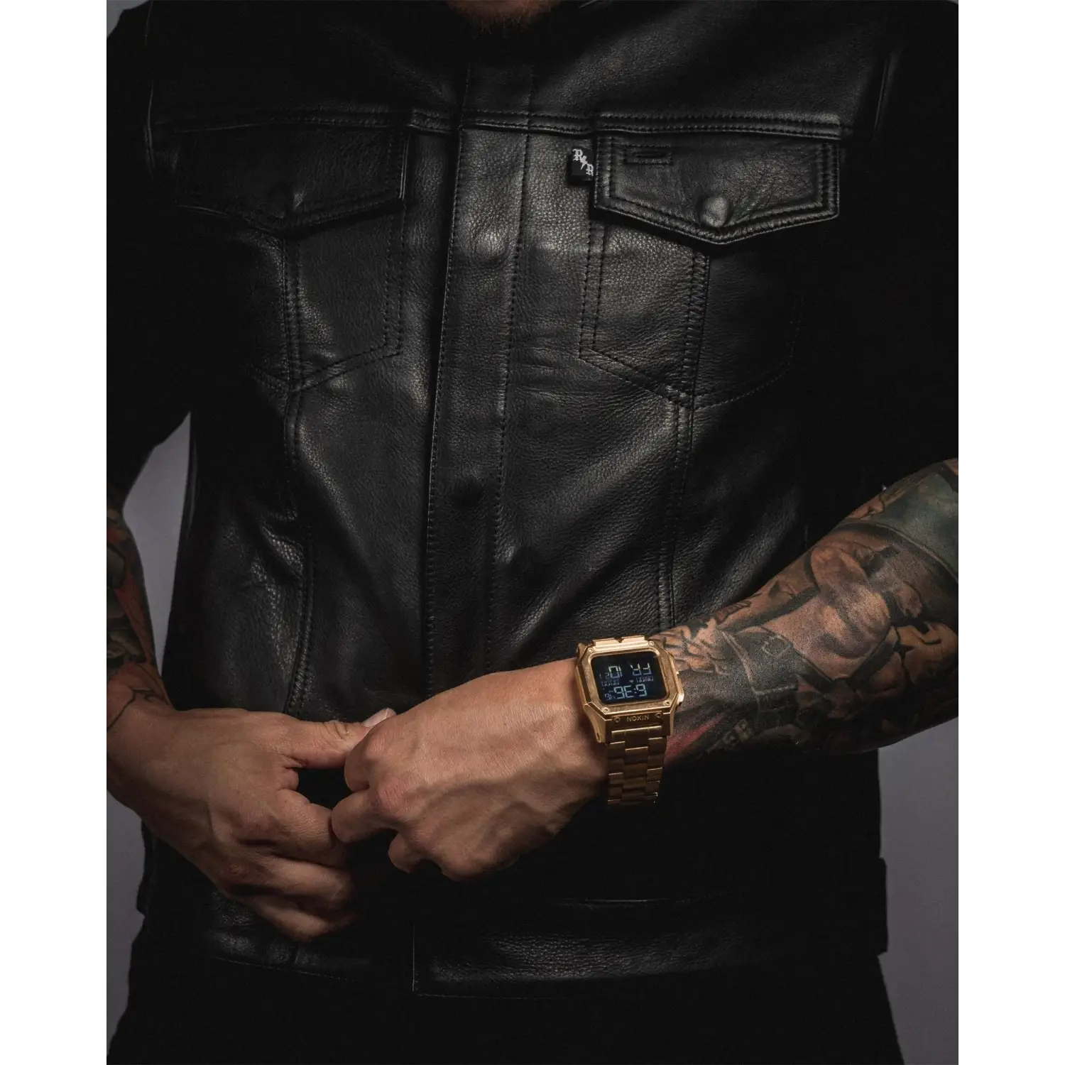 Eastwood Black Leather Vest - Collared - Rebel Reaper Clothing Company