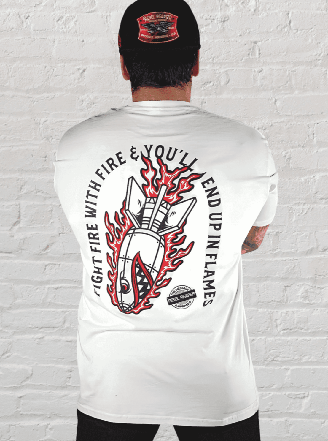 Fight Fire Tee | White