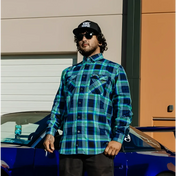 Plaid button-down shirt from Frostbite Mens Flannel collection with durable fabric safety