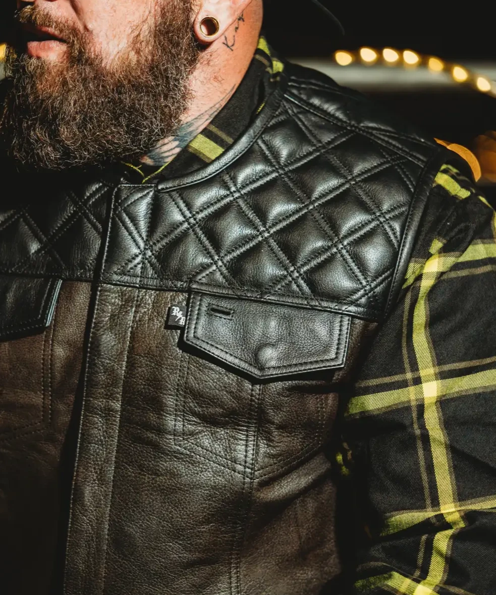 Harvester of Sorrow | Collarless | Leather | Short Torso - Rebel Reaper Clothing Company