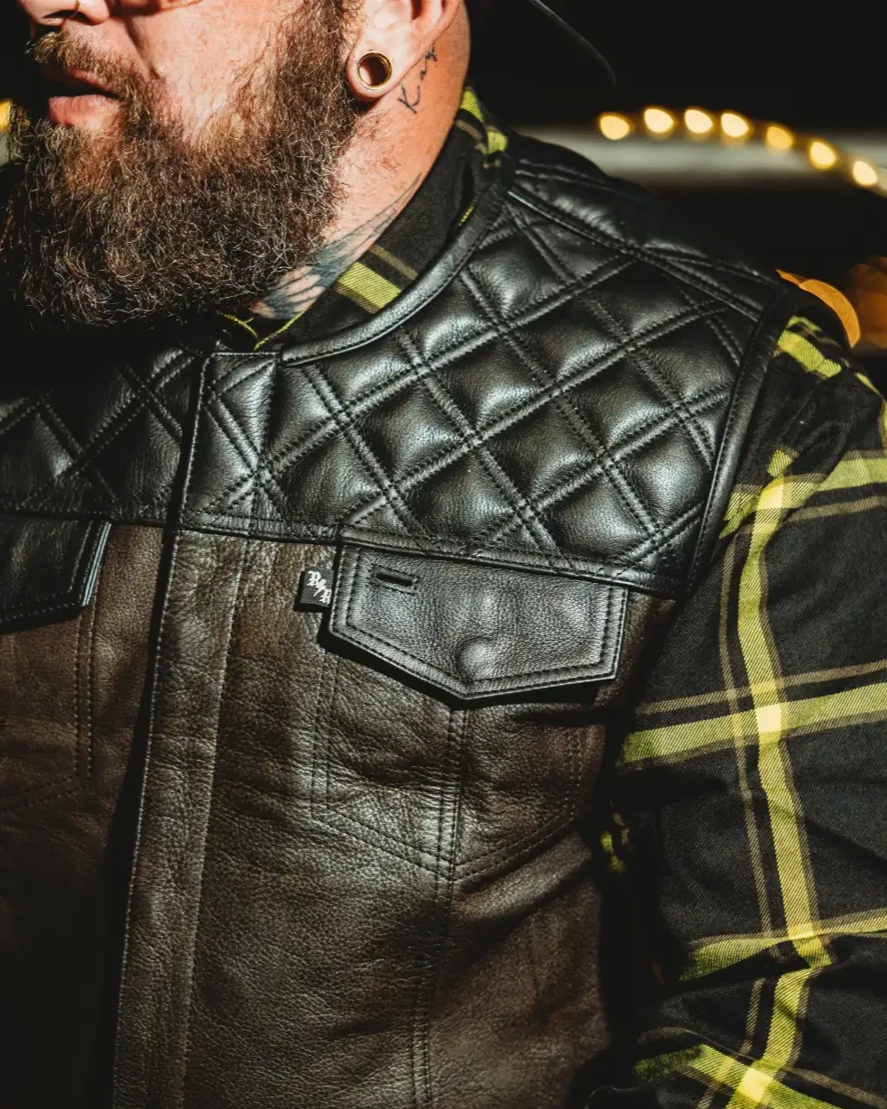 Harvester of Sorrow | Collarless | Leather | Short Torso - Rebel Reaper Clothing Company