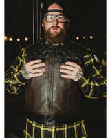 The Harvester of Sorrow Leather Vest | Collarless | Short Torso