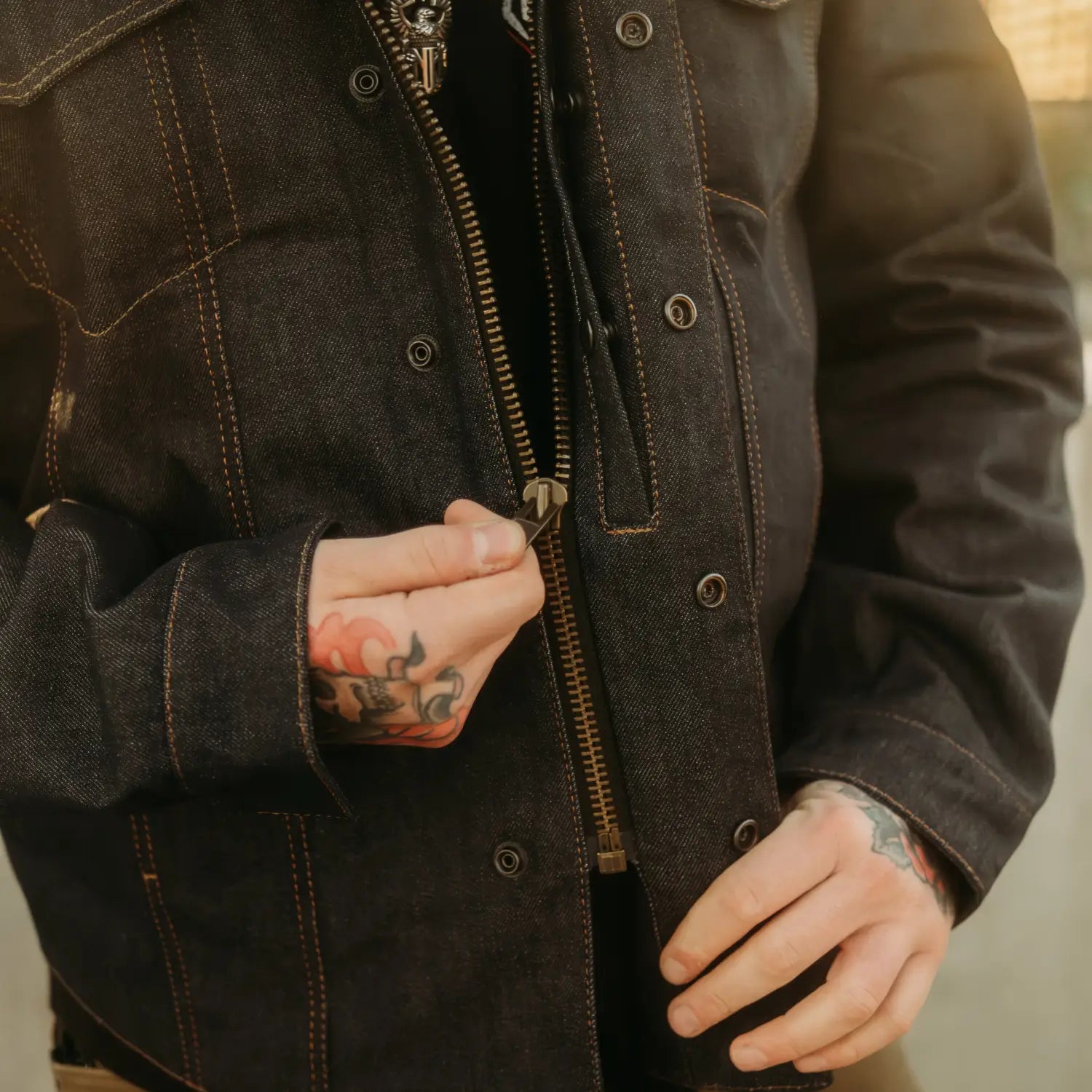 Indigo Blue Denim Trucker Jacket - Rebel Reaper Clothing Company