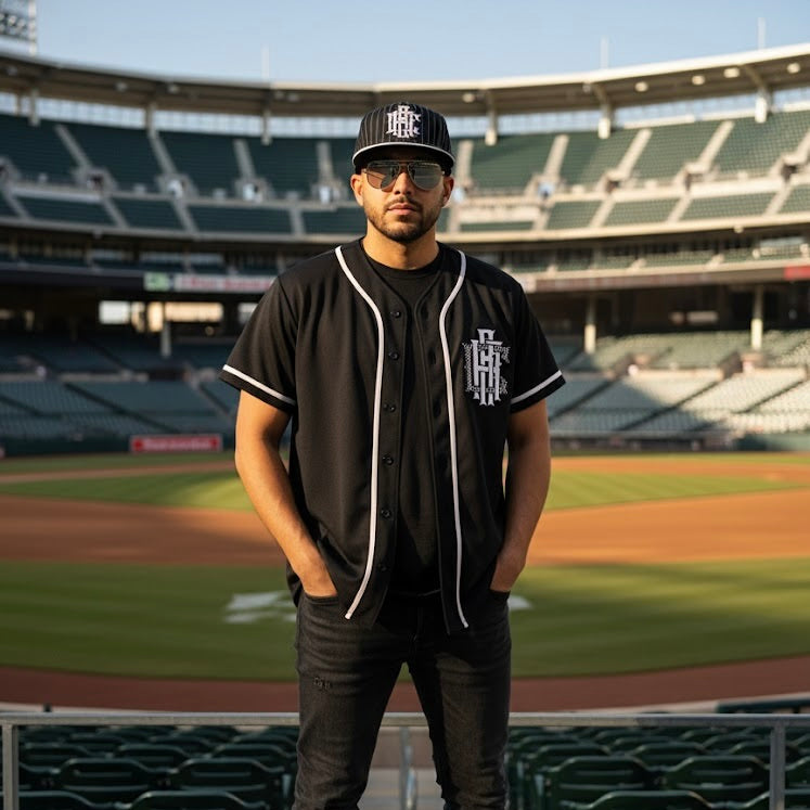 All Star Baseball Jersey - Black