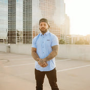 Light Blue Bamboo Button Up Shirt - Rebel Reaper Clothing Company