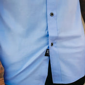 Light Blue Bamboo Button Up Shirt - Rebel Reaper Clothing Company