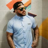 Light Blue Bamboo | Button Up Shirt S/S