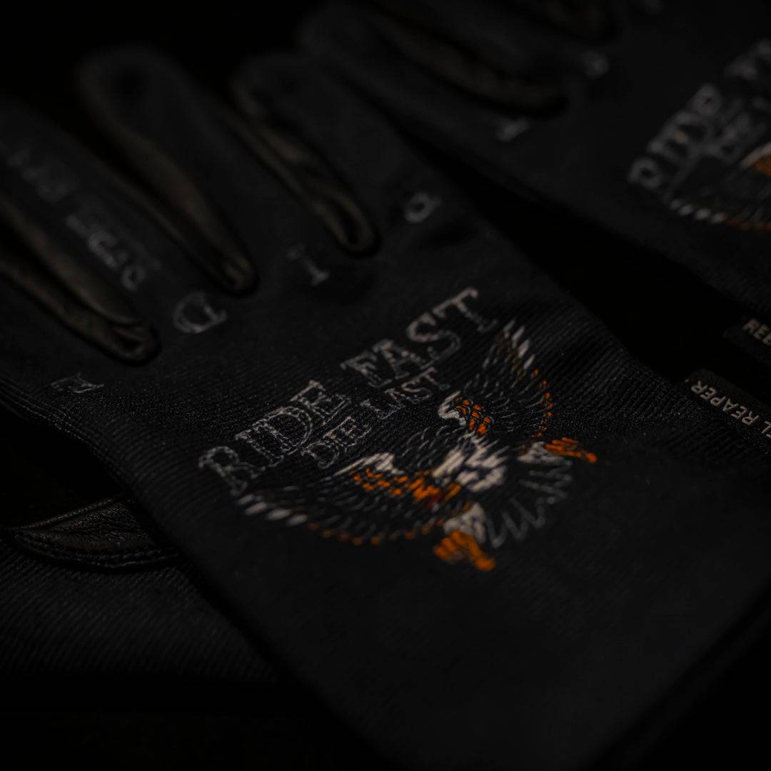 Live Fast Eagle | Tank Magnet Moto Gloves