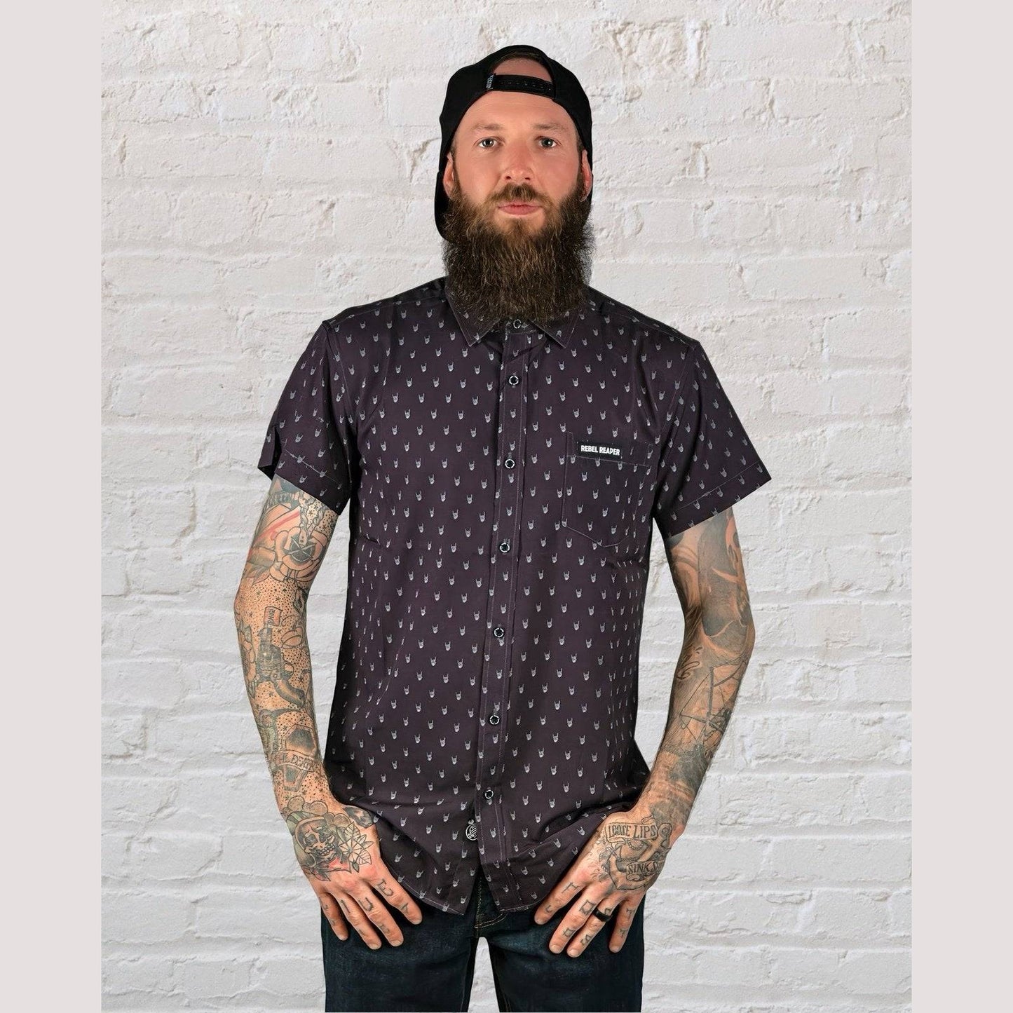 Metal Hands | Button Up Shirt | Dark Brown