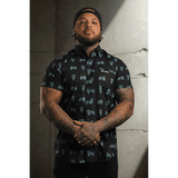 Neon Blue Moto | Button Up Shirt