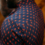 Iconic Orange Bolts Button Up Shirt - Rebel Reaper Clothing Company