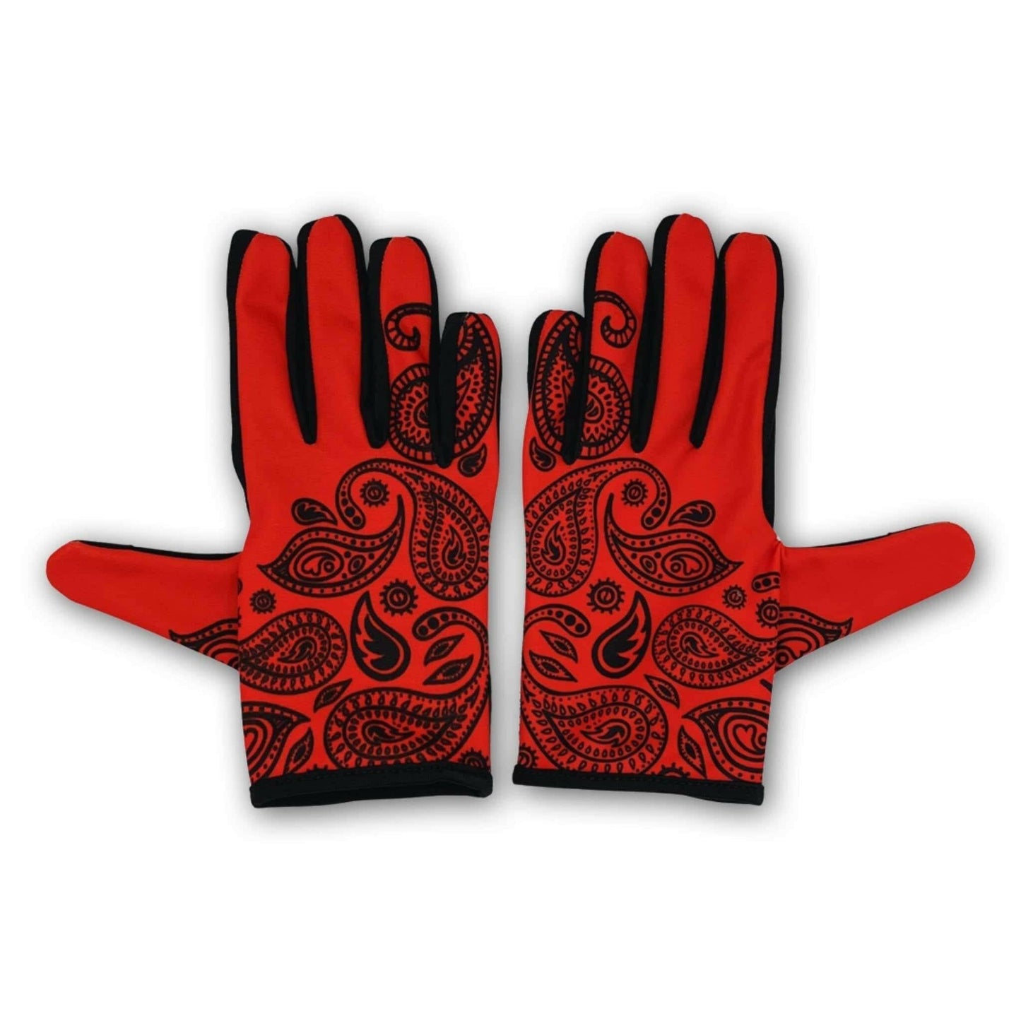 Paisley | White or Red | Moto Gloves *DISCONTINUED*