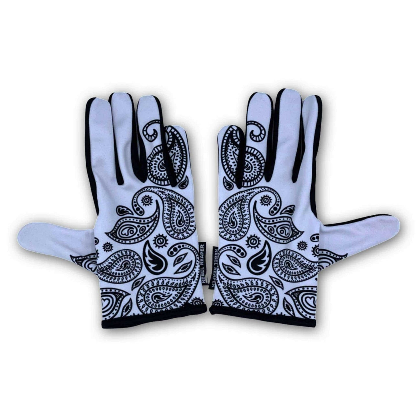 Paisley | White or Red | Moto Gloves *DISCONTINUED*