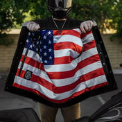 Patriot Black Leather Vest with Double Diamond - Rebel Reaper Clothing Company