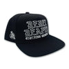 Embroidered Snapback - Black - “Tattoo Font White” - Rebel Reaper Clothing Company