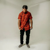 Red Ironclad Button Up Shirt - Rebel Reaper Clothing Company