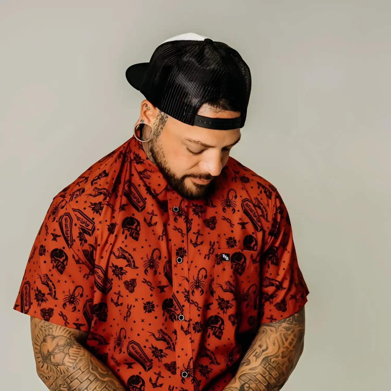Red Ironclad Button Up Shirt - Rebel Reaper Clothing Company