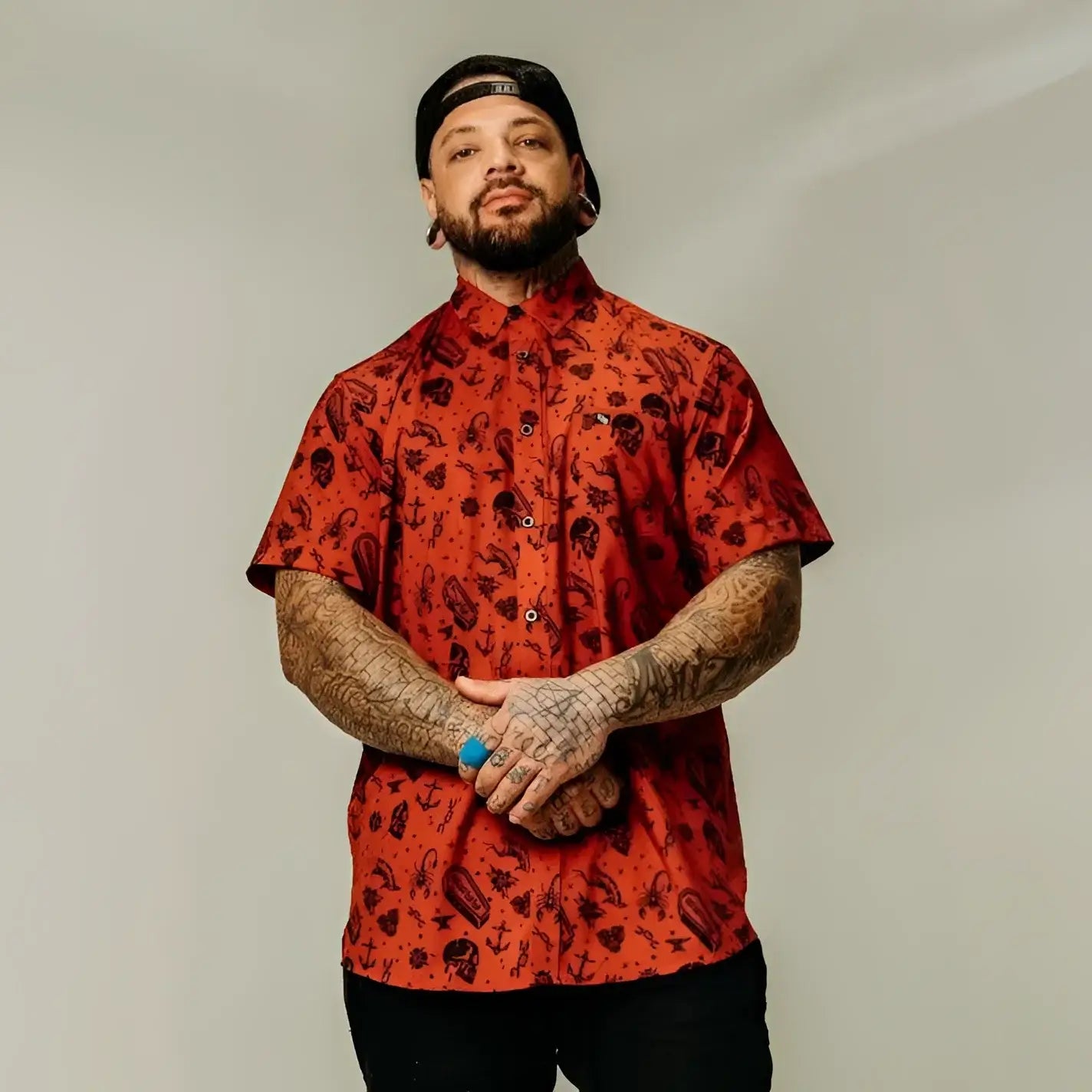 Red Ironclad Button Up Shirt - Rebel Reaper Clothing Company