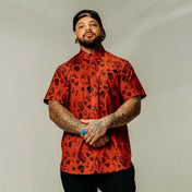 Red Ironclad Button Up Shirt - Rebel Reaper Clothing Company