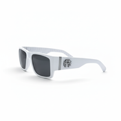 Retro Squared Polarized Sunglasses - White