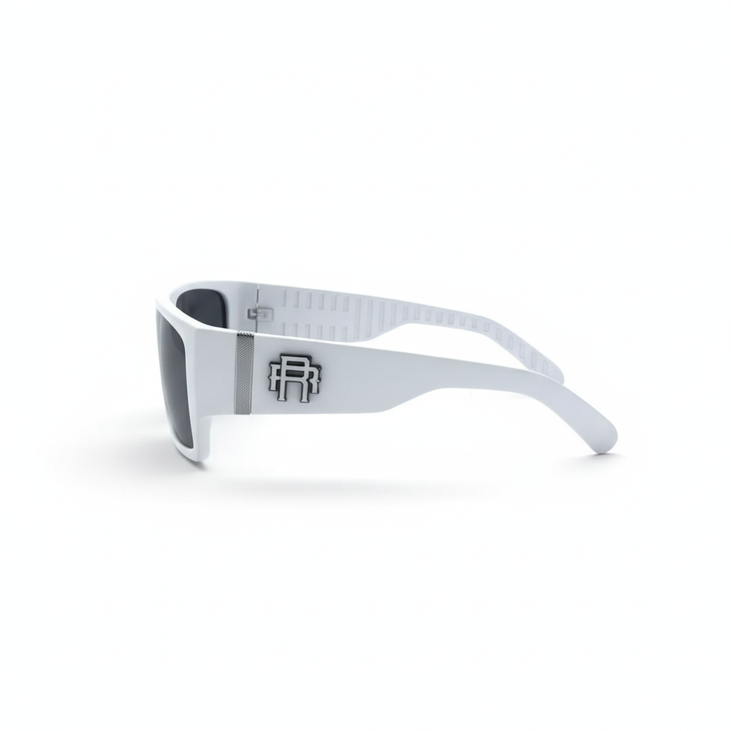 Retro Squared Polarized Sunglasses - White