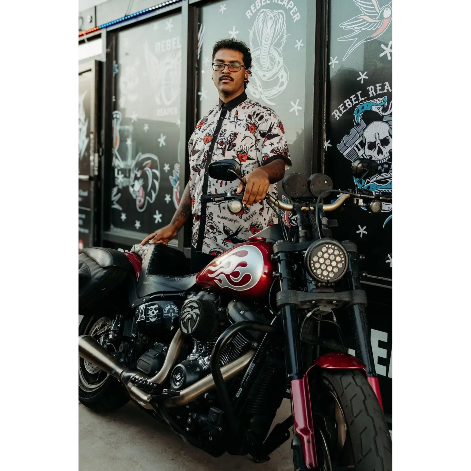 Rogue Short Button Up Shirt - Rebel Reaper Clothing Company