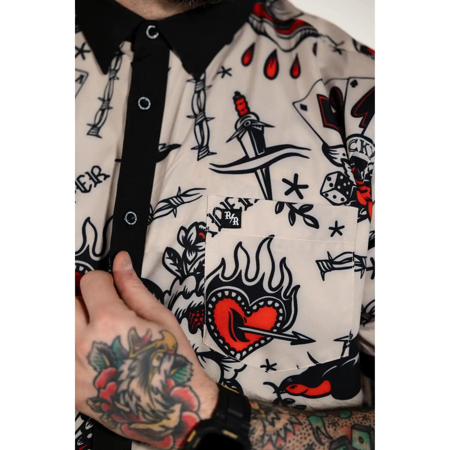 Rogue Short Button Up Shirt - Rebel Reaper Clothing Company
