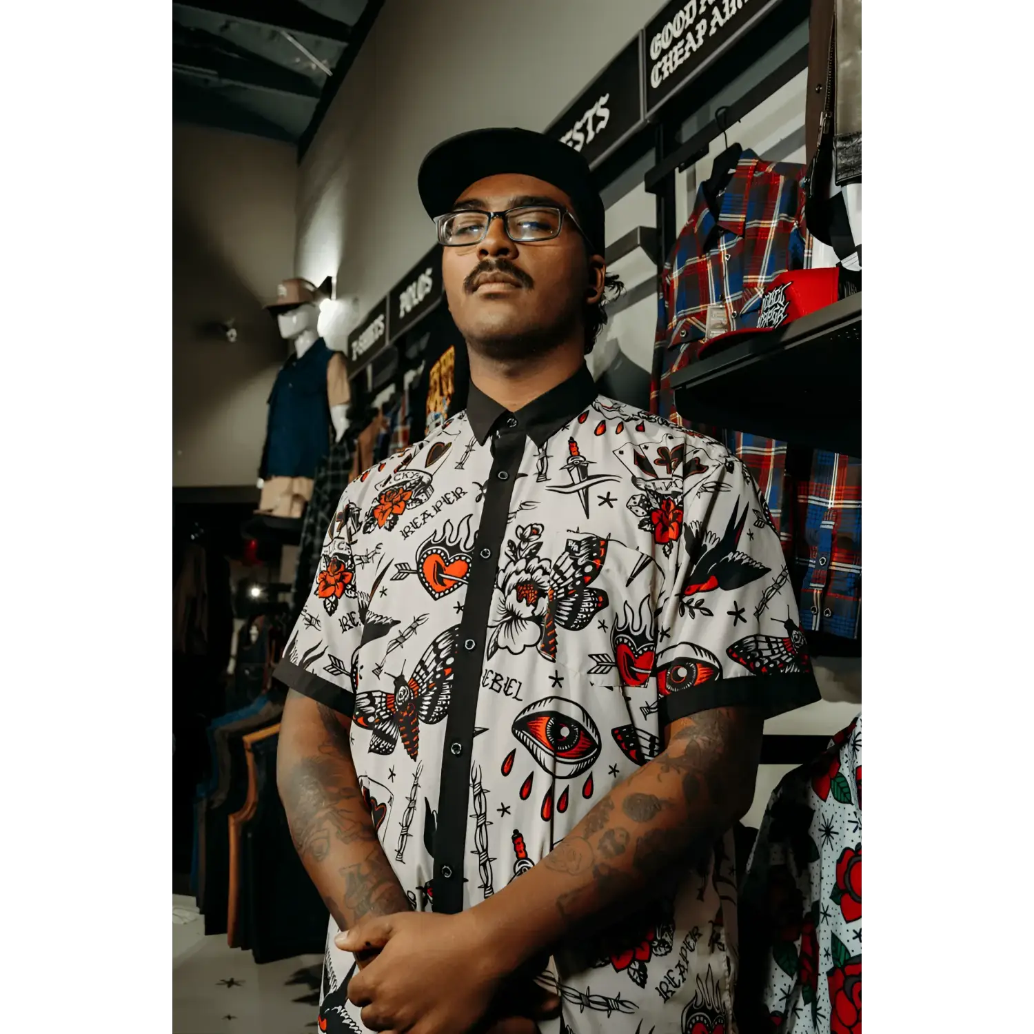 Rogue Short Button Up Shirt - Rebel Reaper Clothing Company