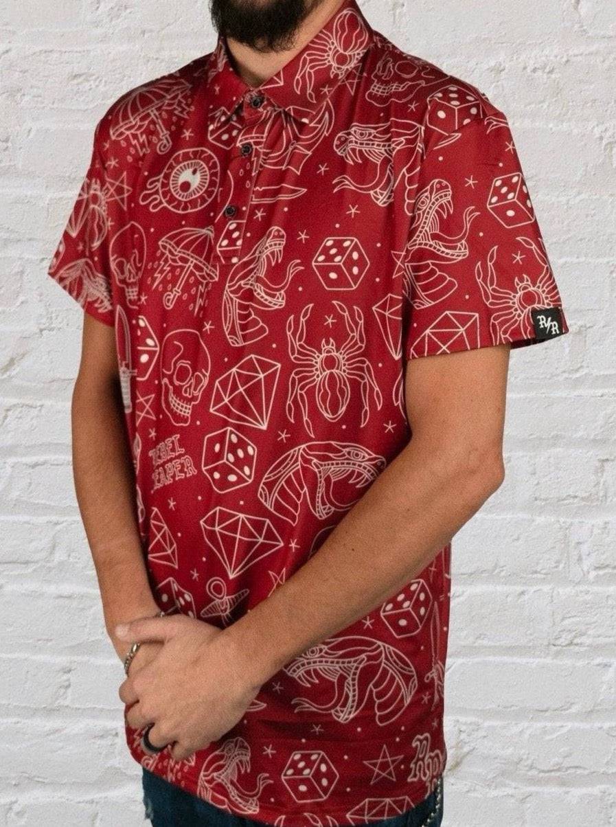 Tattoo Flash Red | Polo Short Sleeve Shirt