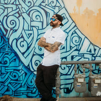 White Bamboo Button Up Shirt - Rebel Reaper Clothing Company