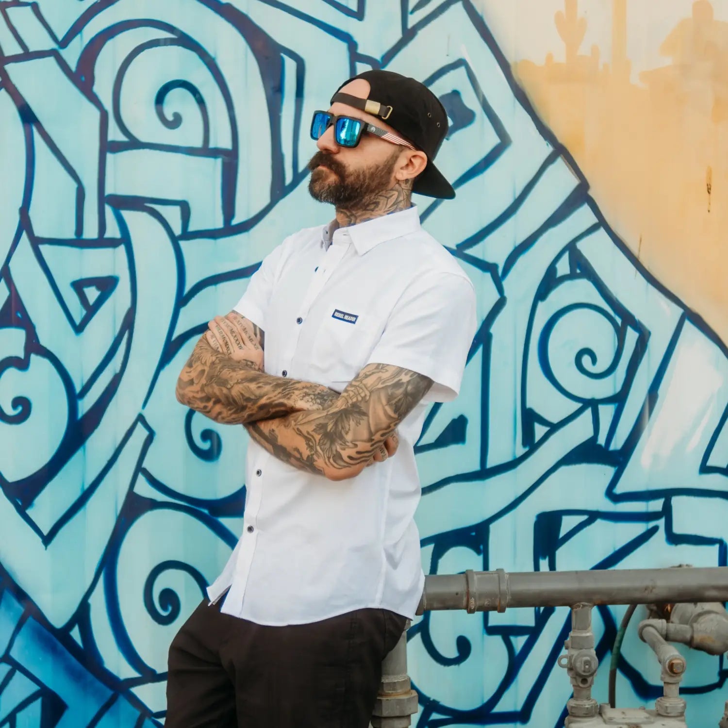 White Bamboo Button Up Shirt - Rebel Reaper Clothing Company