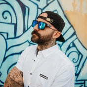 White Bamboo Button Up Shirt - Rebel Reaper Clothing Company