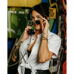 White Bamboo Button Up Shirt - Rebel Reaper Clothing Company