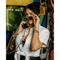 White Bamboo Button Up Shirt - Rebel Reaper Clothing Company