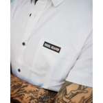 White Bamboo Button Up Shirt - Rebel Reaper Clothing Company