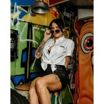 White Bamboo Button Up Shirt - Rebel Reaper Clothing Company