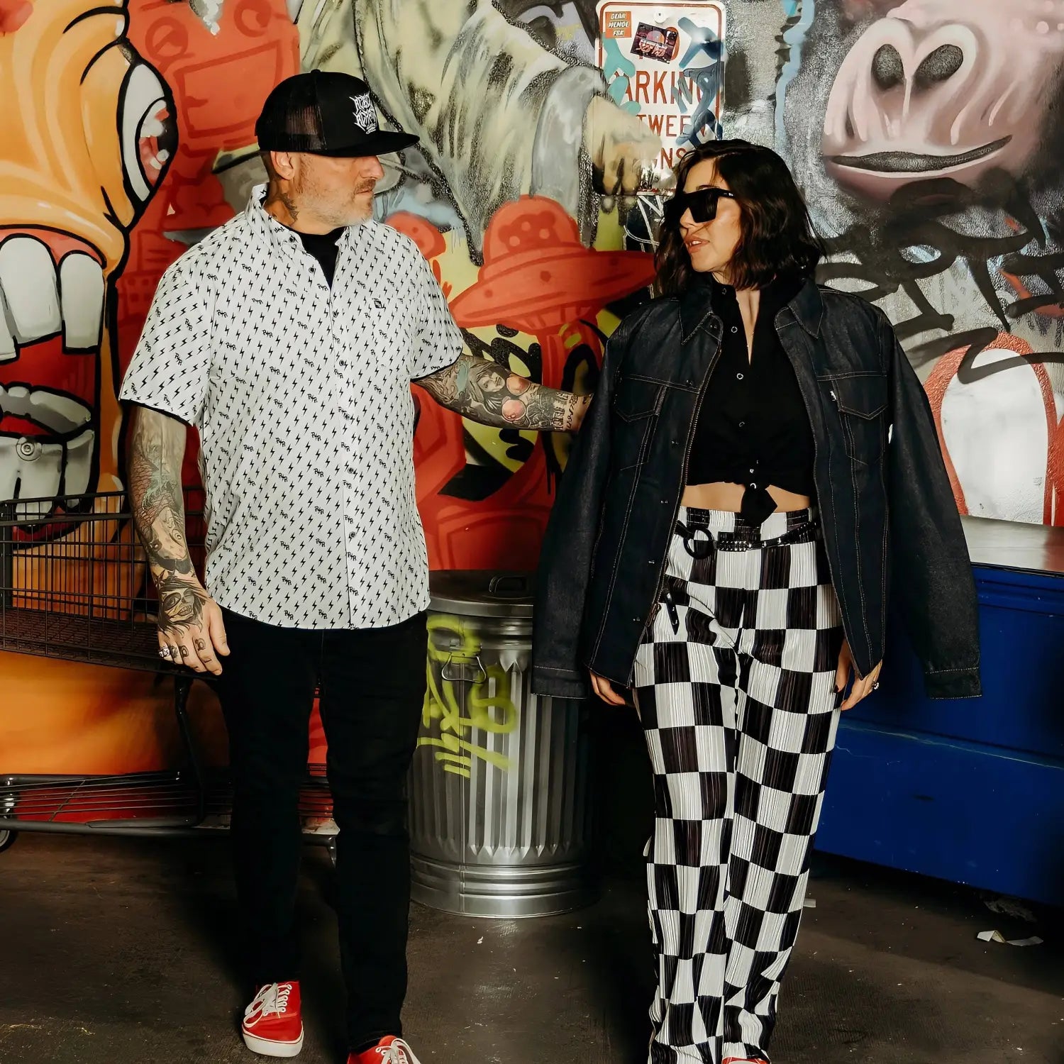 White Iconic Bolts Button Up Shirt - Rebel Reaper Clothing Company