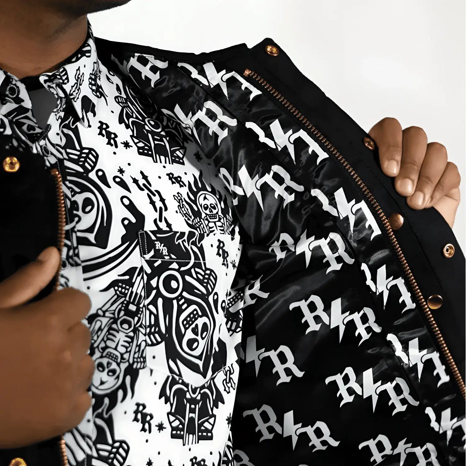 White Nomad Button Up Shirt - Rebel Reaper Clothing Company