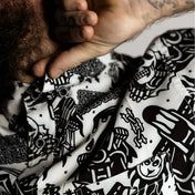 White Nomad Button Up Shirt - Rebel Reaper Clothing Company