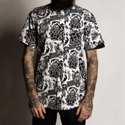 White Nomad Button Up Shirt - Rebel Reaper Clothing Company