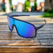 Blue mirrored sunglasses from Yeti Shield UV400 Sunglass Collection offering legendary protection