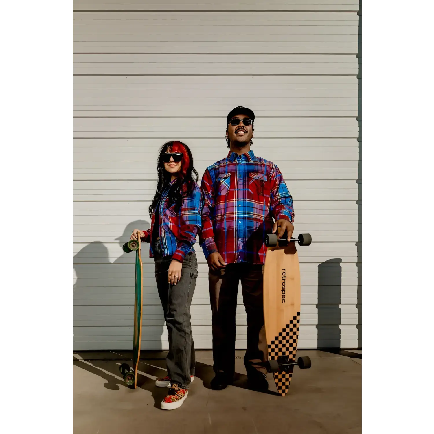 Men’s flannel shirt featuring rebel reaper design, perfect for skateboarding enthusiasts