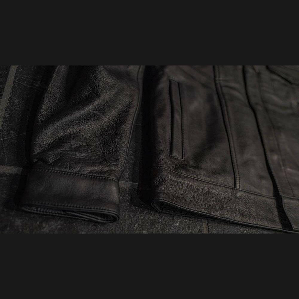 Back In Black Leather Jacket - Rebel Reaper Clothing CompanyJacket